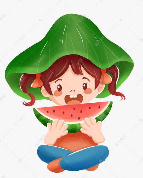 女孩吃瓜抠图,女孩吃瓜抠图，解锁夏日趣味新玩法