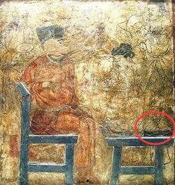 古代人吃瓜画面,穿越千年的消暑风情